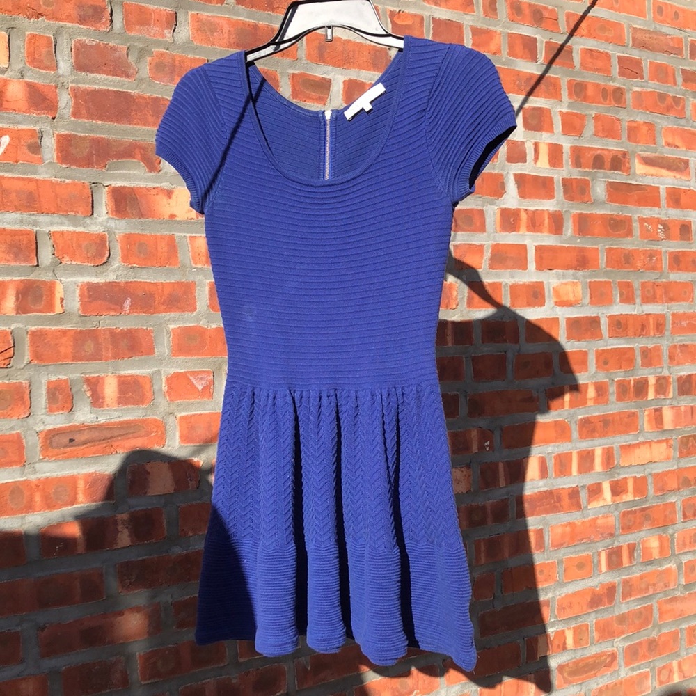 Sandro Size 1 Stretchy Knit Dress Colbalt Blue